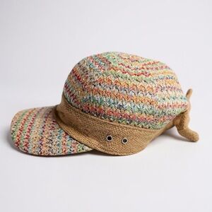 Grace Hats Buzz Hat Bow Linen Weave Made in Japan Multi Color Baseball Style